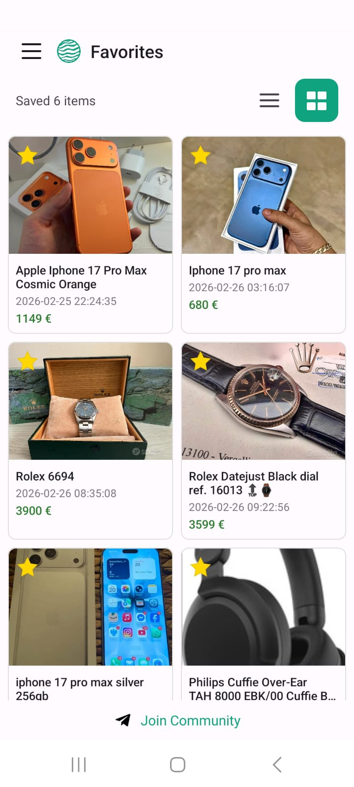 FlowMarket favorites